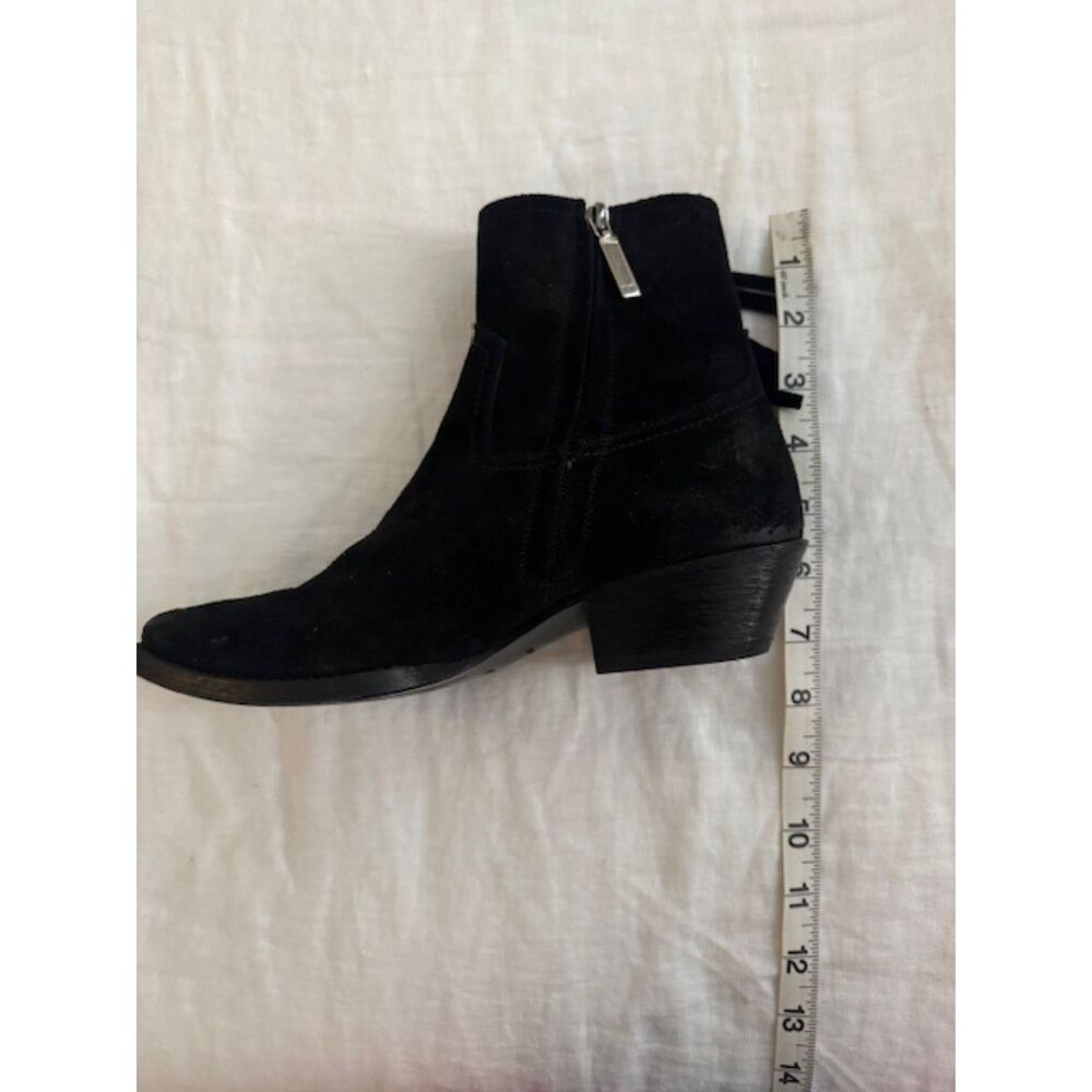 Saint Laurent YSL Lucas Women's Fringe Western Ankle Boots, Black, 36/6 - Picture 7 of 9